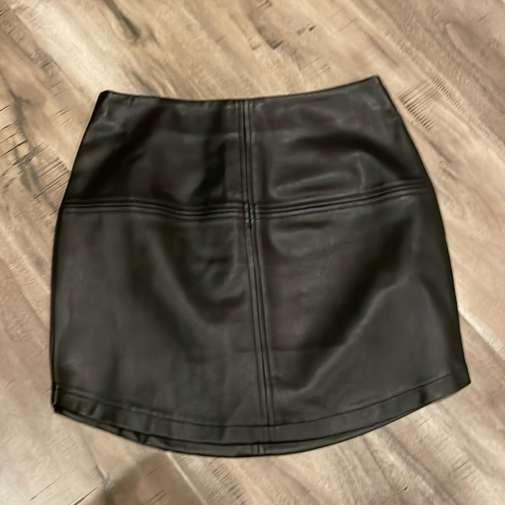 Lulu’s Faux Leather Skirt
